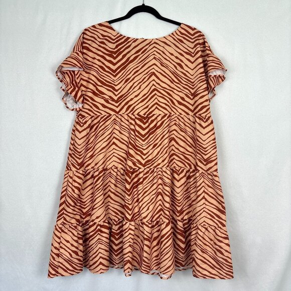 Nine West Dresses & Skirts - NWT Nine West Zebra Print Women's Dress Size XL Tiered Safari